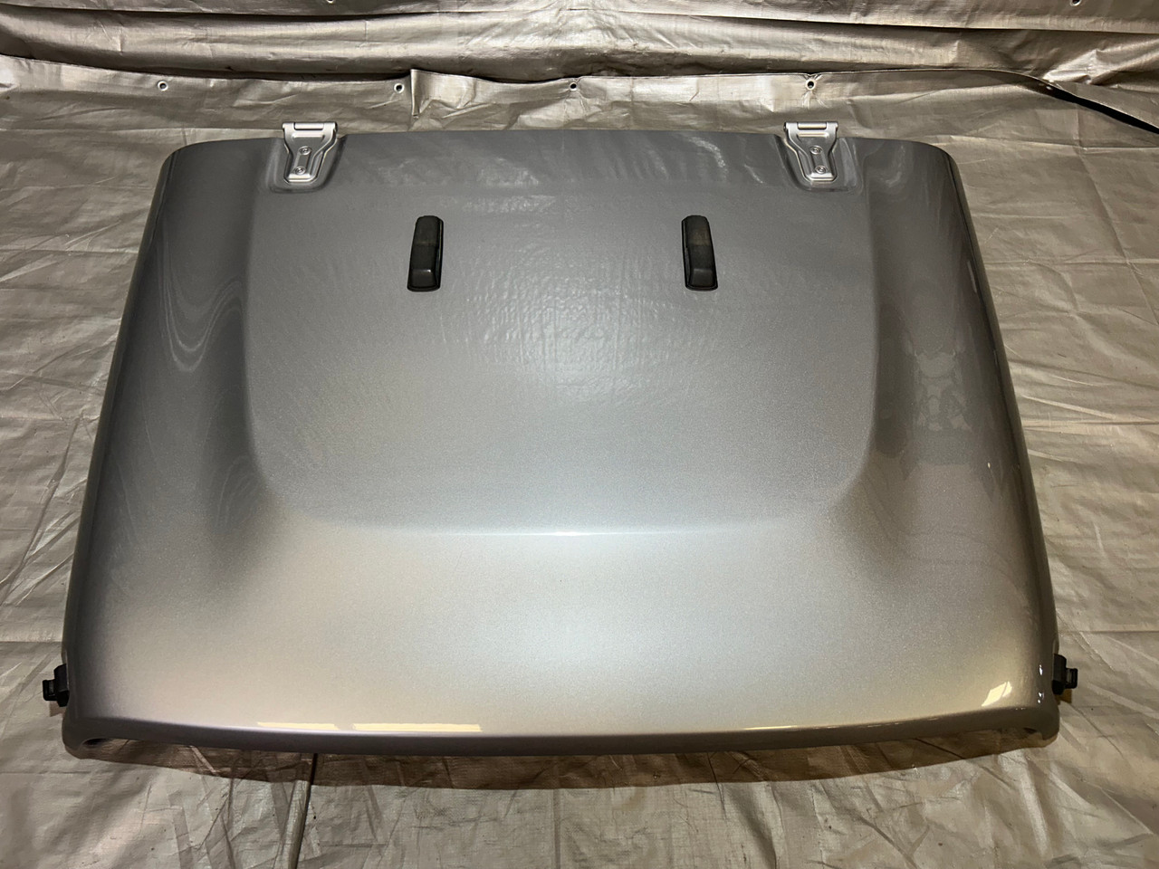 IMG_8409_4__16162.1777317839.jpg 2018-2021 Jeep Wrangler JL Sport Sahara OEM Hood Panel / Billet Silver Metallic JL012 - Image 1