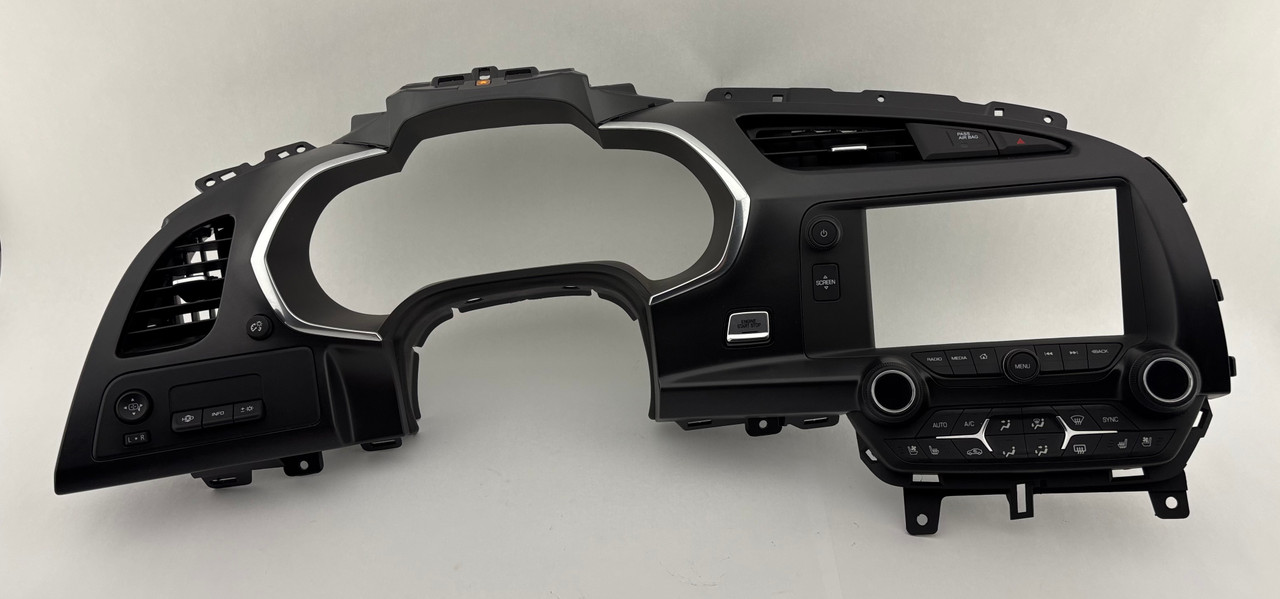 IMG_8542__37547.1777564836.jpg 2014-2019 Chevrolet C7 Corvette Cluster Trim Surround Bezel Panel / Climate Controls / C7008 - Image 1