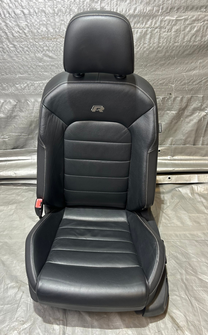 IMG_8580__65628.1768921852.jpg 2015-2017 Volkswagen MK7 Golf R Driver Side Black Leather Seat Assembly / M7R11 - Image 1