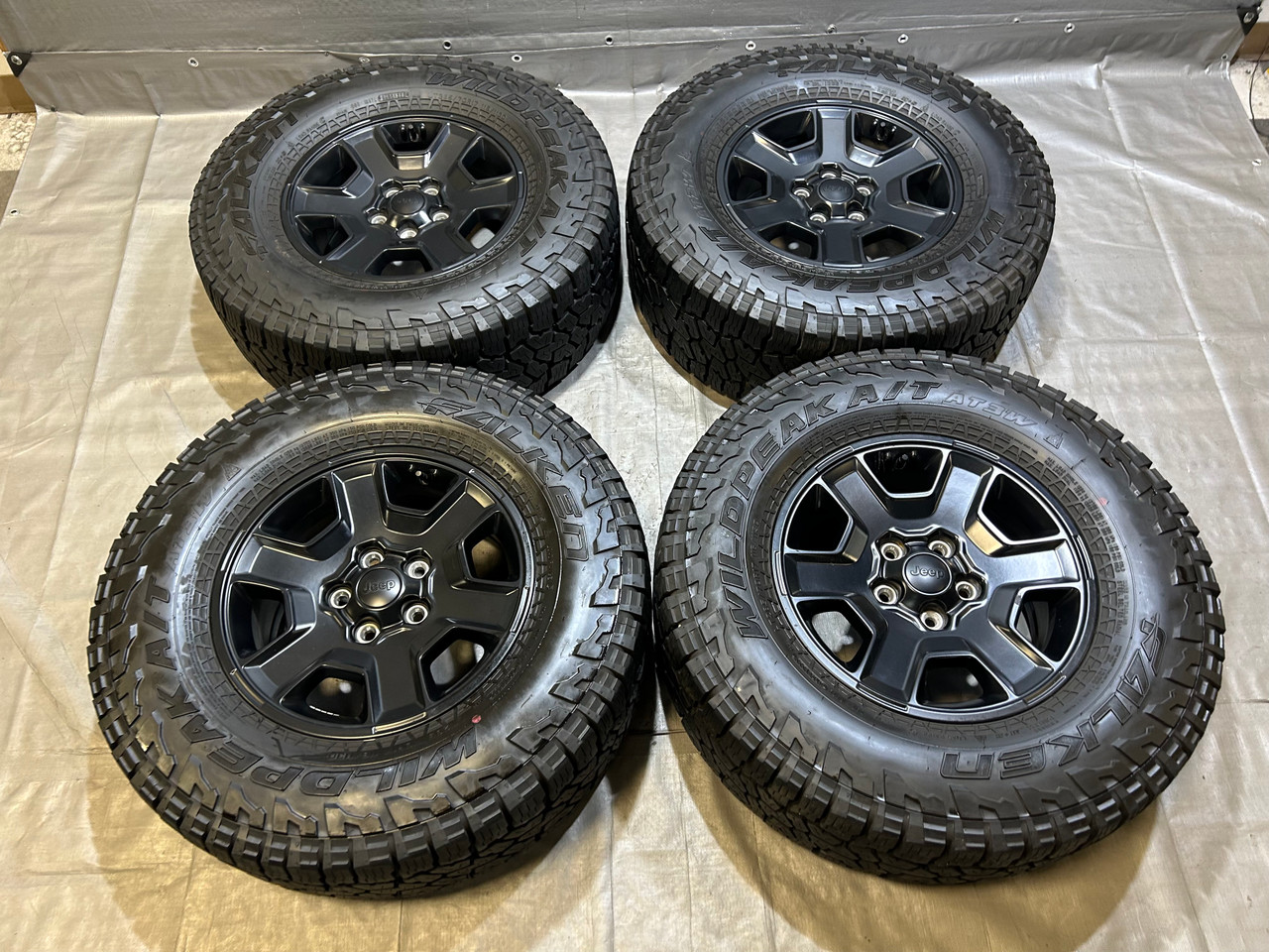 IMG_9215__99602.1737582515.jpg 2020-2023 Jeep Gladiator JT Mojave 17" OEM Wheels Rims w/Falken Tires / Set of 4 / JT001 - Image 1