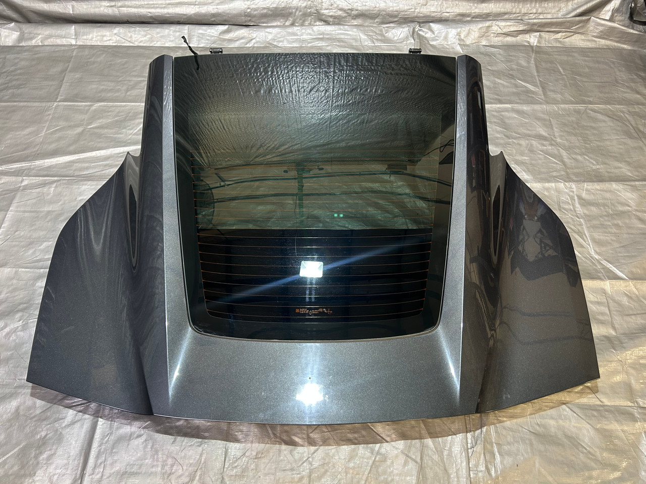 IMG_9625_2__97497.1777653662.jpg 2014-2019 Chevrolet C7 Corvette Coupe Rear Trunk Lid Hatch Panel w/ Glass / Watkins Glen Gray Metallic C7008 - Image 1