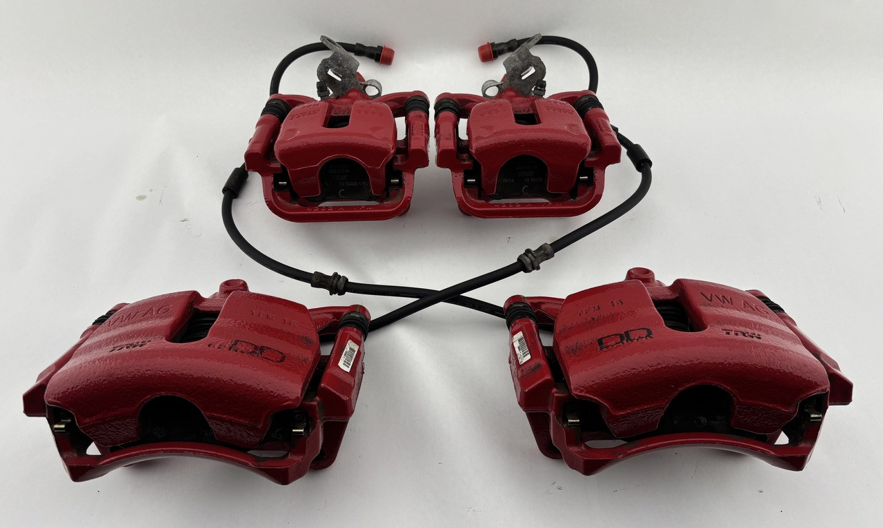 IMG_9921__22218.1774550563.jpg 2015-2018 Volkswagen MK7 GTI OEM Brake Calipers / RED / 75K M7010 - Image 1