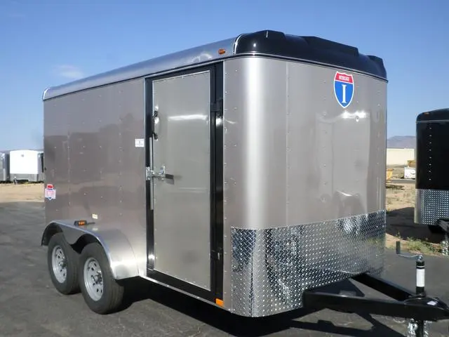 VICT612TA2_1000190505_CHAMPAGNE-100-3 6x12 Victory Enclosed Cargo Trailer – Steel/Aluminum Frame, Ramp Door - Image 1