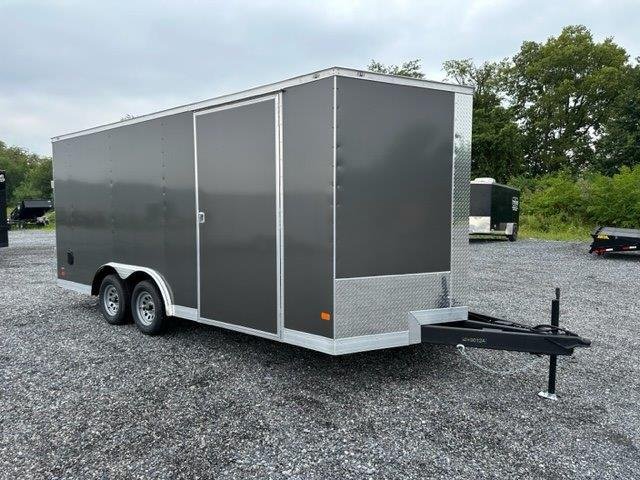 covered-wagon-85-x-18-enclosed-car-trailer-ramp-door.jpg Covered Wagon 8.5 x 18 Enclosed Car Trailer – Ramp Door - Image 1