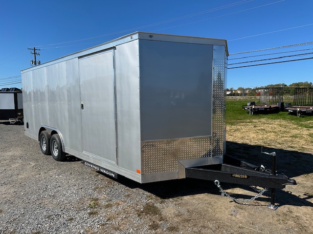 covered-wagon-85-x-20-enclosed-car-trailer-ramp-door.jpg Covered Wagon 8.5 x 20 Enclosed Car Trailer – Ramp Door - Image 1