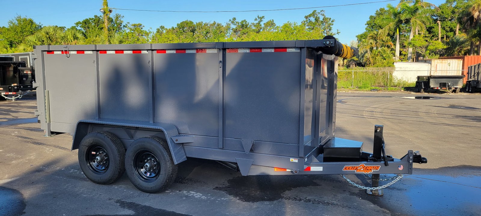ff-1eaa13129213ef74865b604c8310865e-ff-7246793337284737456.jpeg Down to earth d2e 7x14x4 grey dump trailer - Image 1