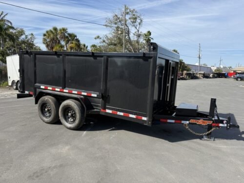 2026 DOWN2EARTH 7X14X4 TANDEM AXLE STEEL DUMP TRAILER 14K - Image 3