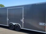 8.5' x 24' Aluminum Car Hauler Enclosed Trailer | Tandem Axle, 9990 lb GVWR, Elite Escape Door – Gray/Silver - Image 4