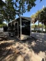 2026 Hook & Line 7 x 16 Enclosed Cargo Trailer | 7,000 lb GVWR | Black, Radial Tires, Ramp Door