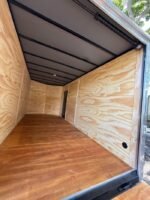 2026 Hook & Line 7 x 16 Enclosed Cargo Trailer | 7,000 lb GVWR | Black, Radial Tires, Ramp Door - Image 3