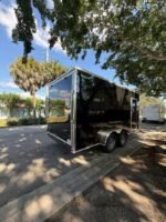 2026 Hook & Line 7 x 16 Enclosed Cargo Trailer | 7,000 lb GVWR | Black, Radial Tires, Ramp Door - Image 4