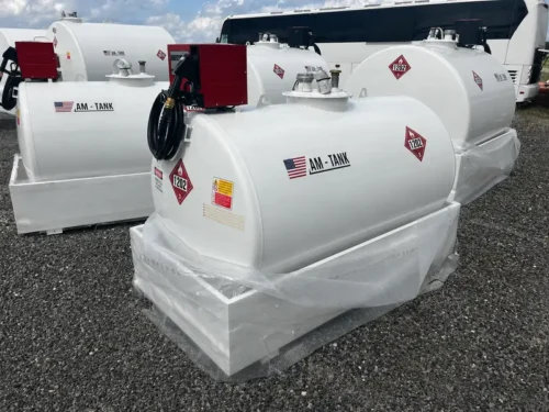 AM Tank 490 Gallon Diesel Fuel Tank with Pump and Containment Pan - Image 5