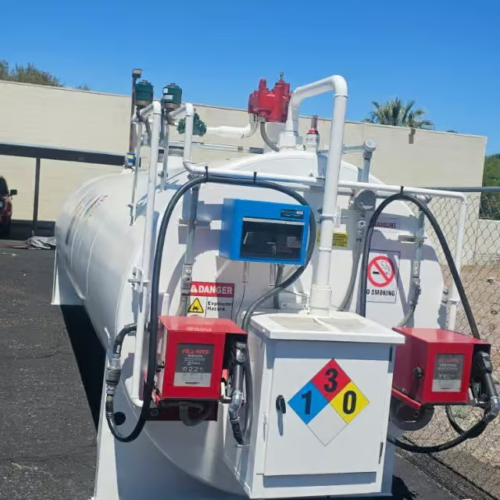 4,000 Gallon Dual Pump Commercial Gasoline Fuel Storage Tank - Image 6